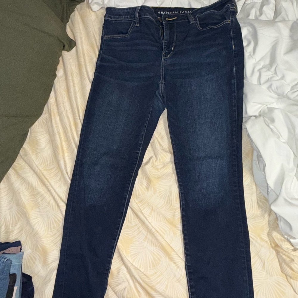 American Eagle Outfitters Women's Dark Blue Jeans